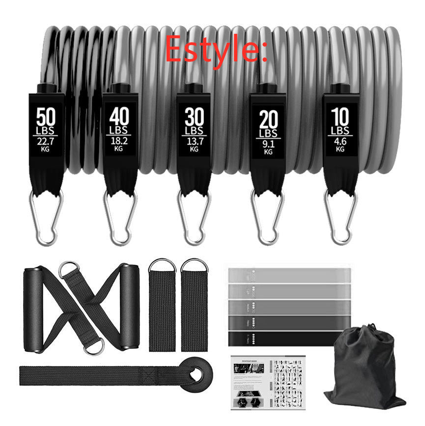 11-piece Set Of Stretch Rope Fitness Rally With Elastic Rope