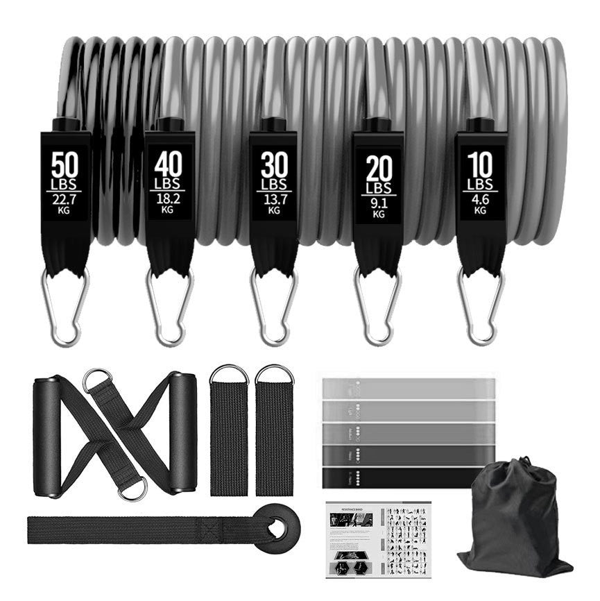 11-piece Set Of Stretch Rope Fitness Rally With Elastic Rope