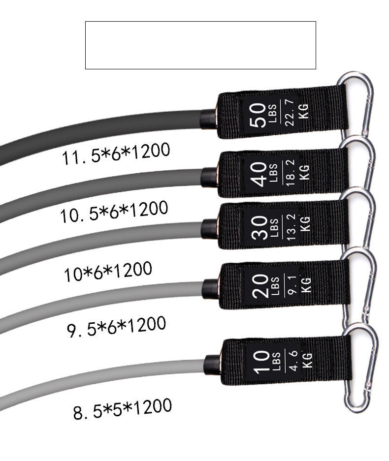 11-piece Set Of Stretch Rope Fitness Rally With Elastic Rope