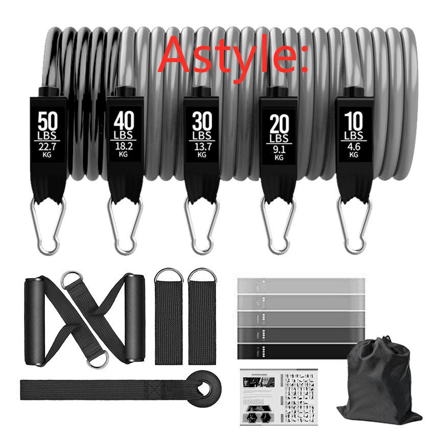 11-piece Set Of Stretch Rope Fitness Rally With Elastic Rope